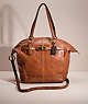 COACH®,RESTORED CHELSEA NORTH SOUTH SATCHEL,Brass/Walnut,Front View