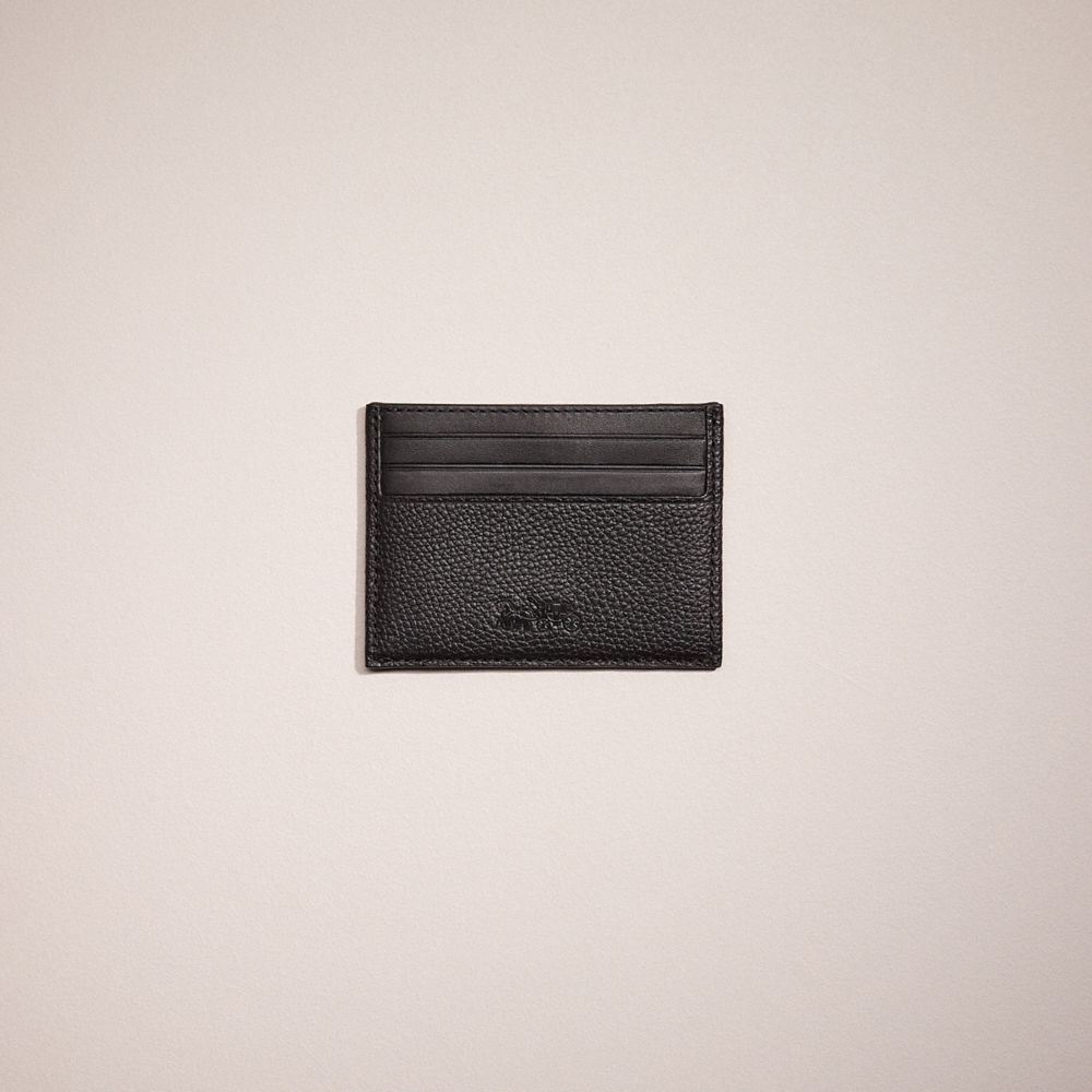 COACH®,RESTORED CARD CASE,Black,Front View