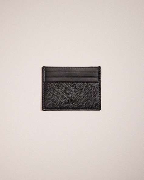 COACH®,RESTORED CARD CASE,Black,Front View