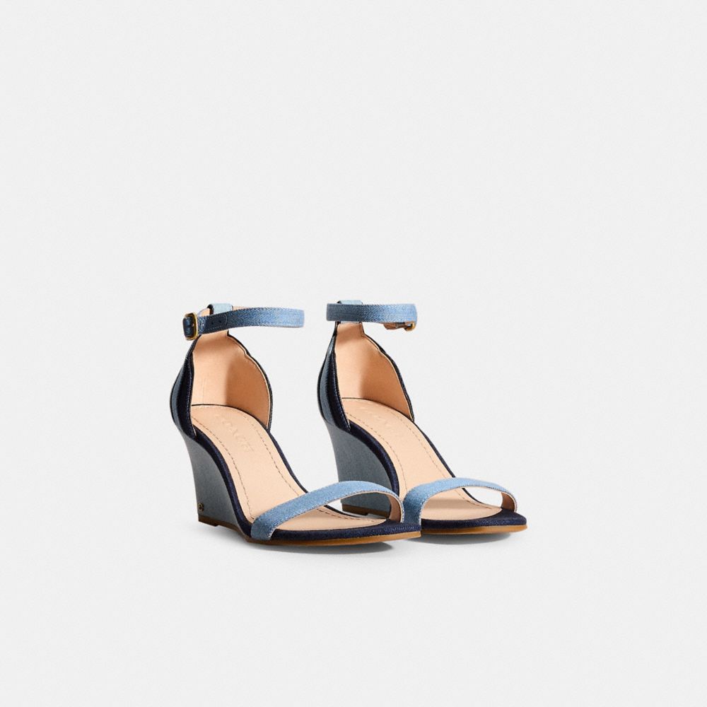 COACH®,Restored Olive Sandal,,Angle View