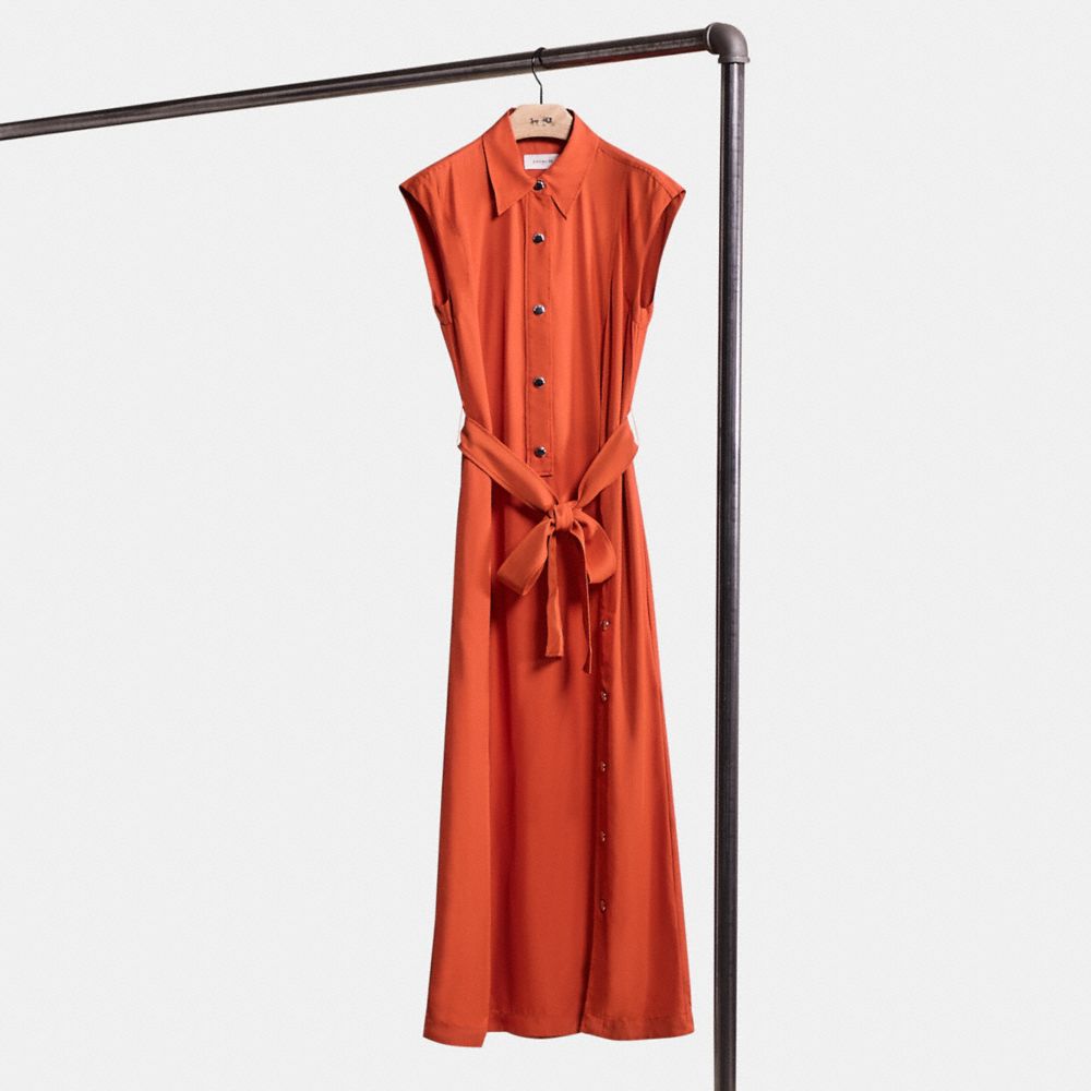 COACH® | Restored Long Shirt Dress With Side Slit