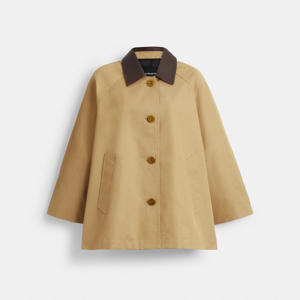 COACH®,Cotton Swing Coat,,Front View