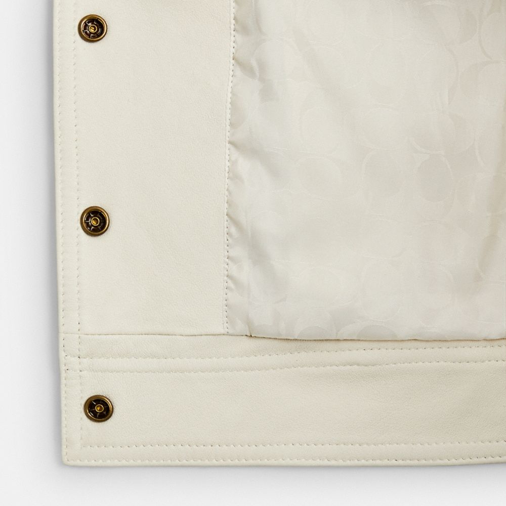 Coach Heritage C Shrunken Jacket In White