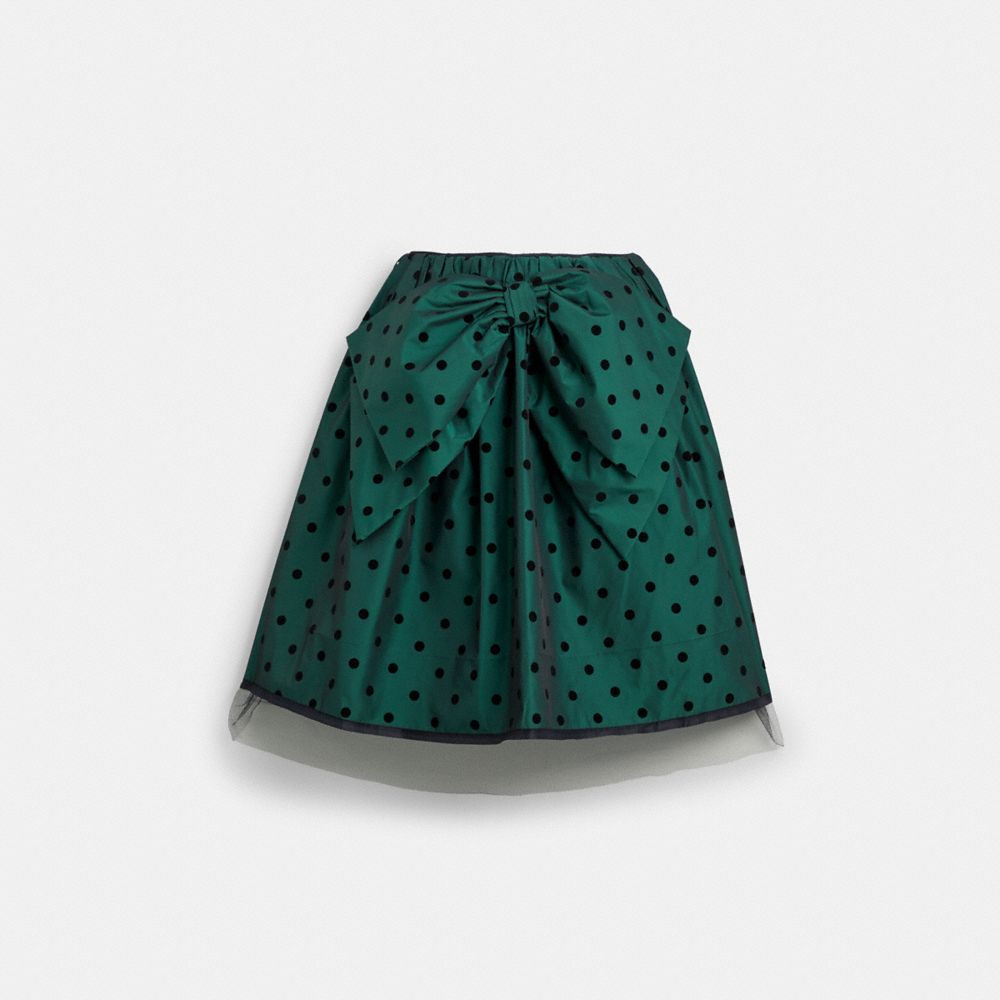 COACH®,Flocked Taffeta Skirt,,Front View