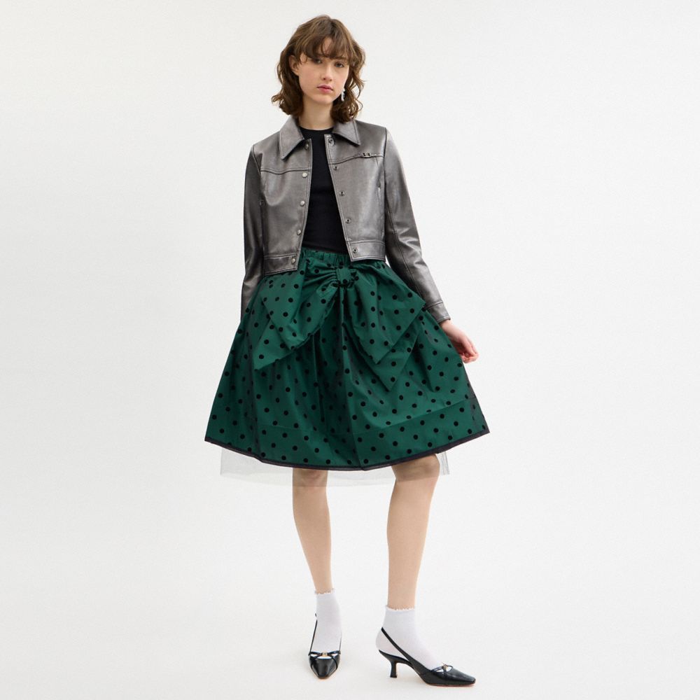 COACH®,Flocked Taffeta Skirt,,Scale View