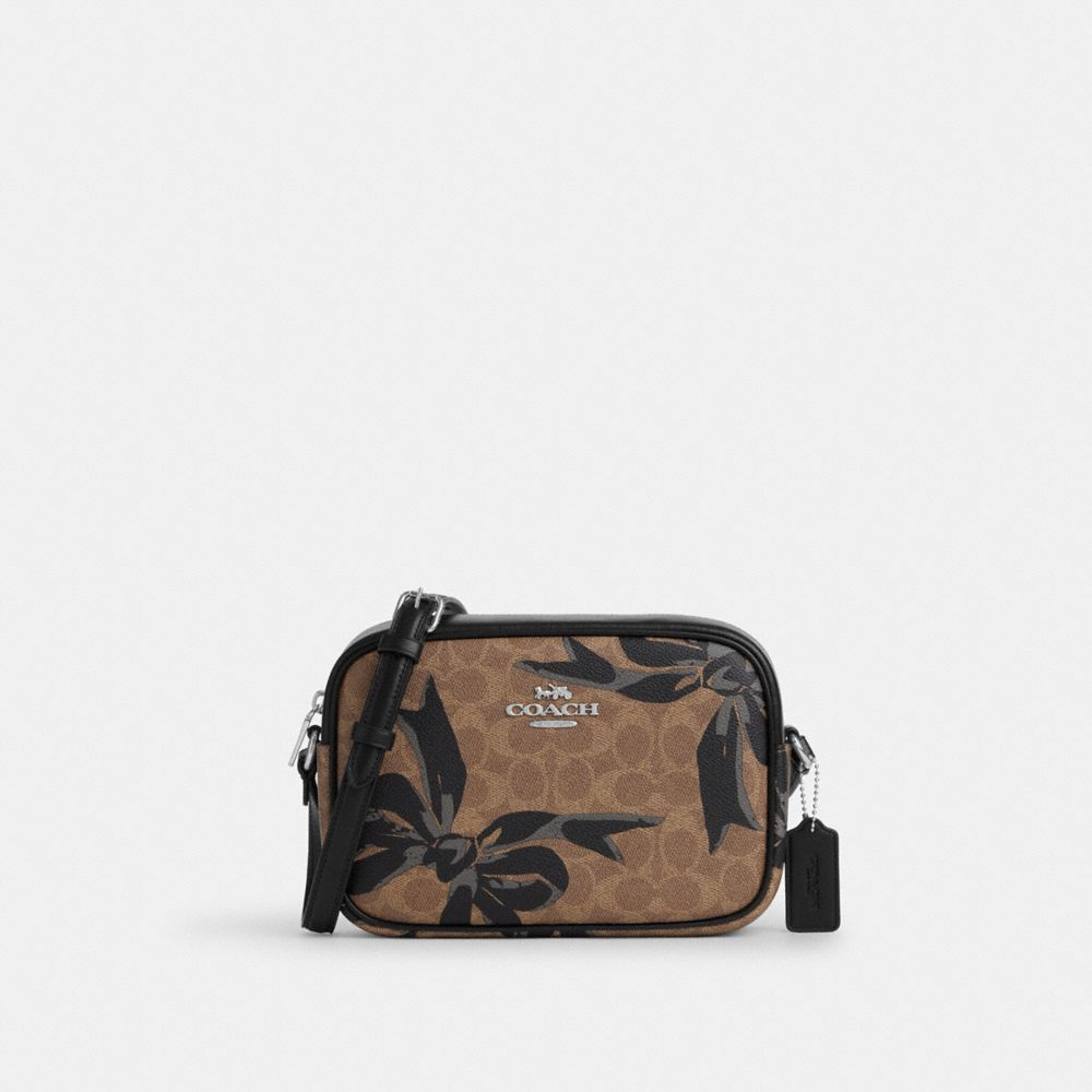 COACH®,Jamie Camera Bag In Signature Canvas With Bow Print,,Front View