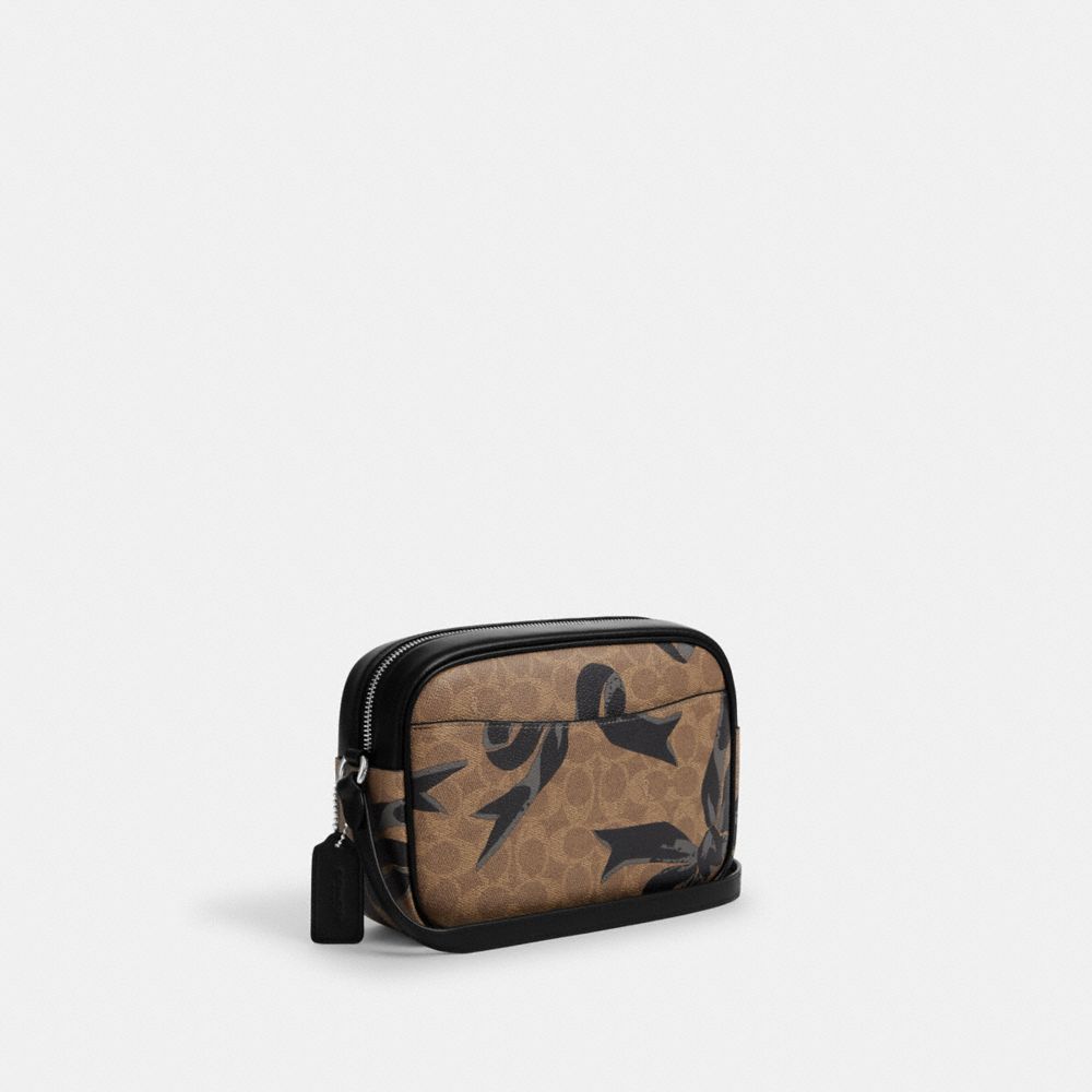 COACH®,Jamie Camera Bag In Signature Canvas With Bow Print,,Angle View