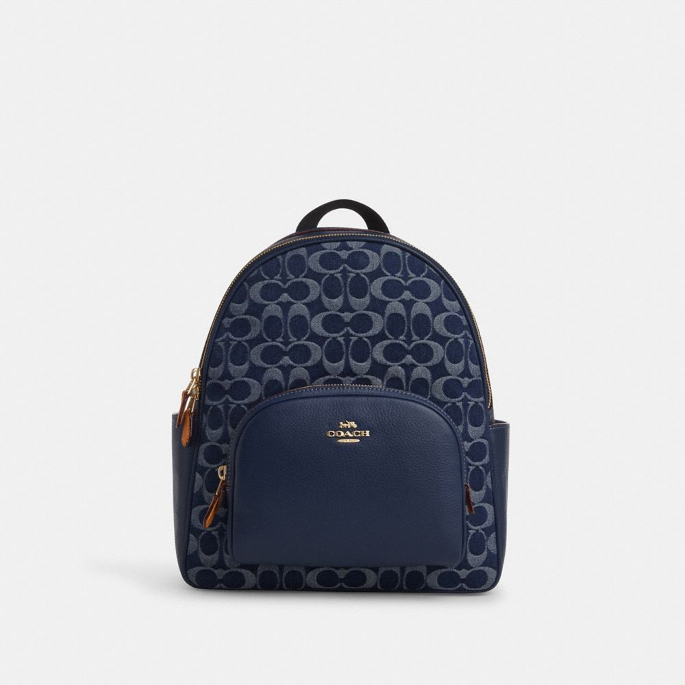 COACH®,Denim,Or/Denim Or/Naturel,Front View