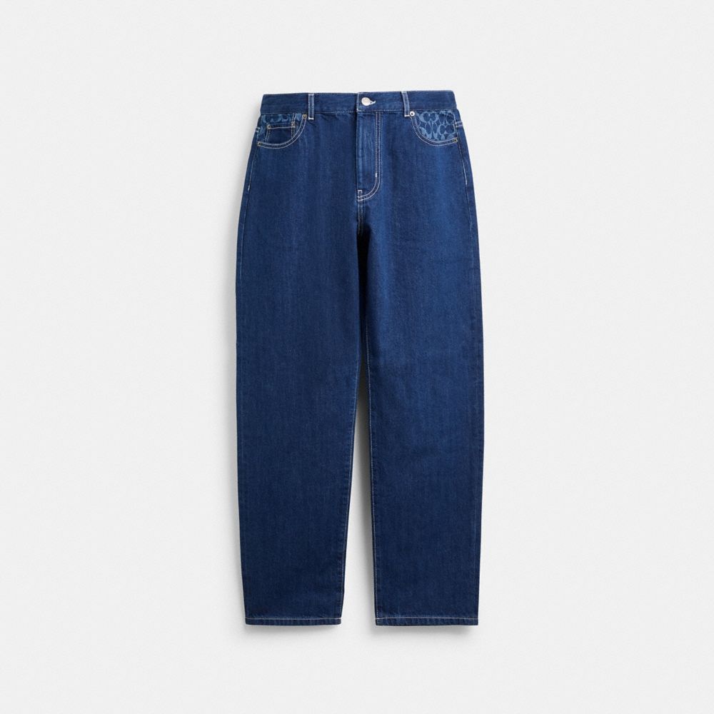 COACH®,Straight Fit Denim Jeans,,Front View image number 0