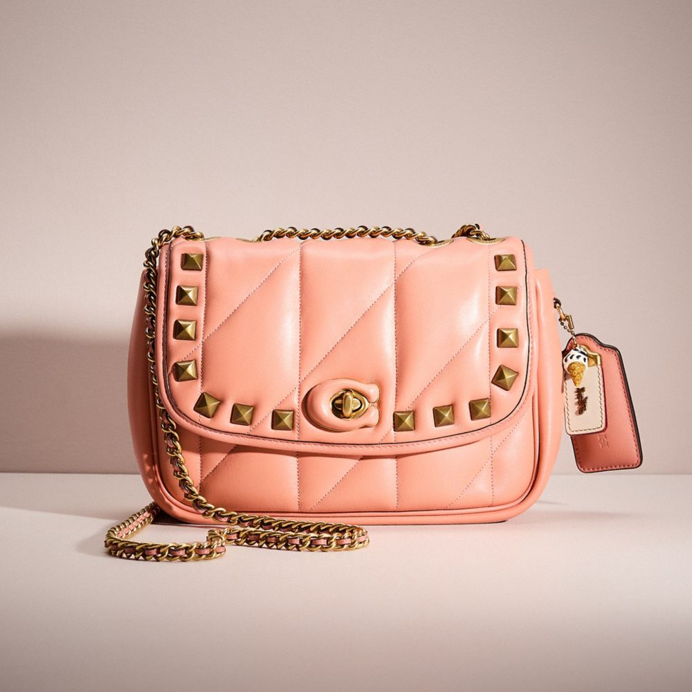 Coach Upcrafted Pillow Madison Shoulder Bag With Quilting In Pink