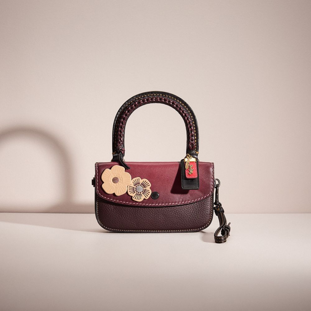 COACH®,UPCRAFTED DOUBLE-UP CLUTCH CROSSBODY CREATION,Pewter/Bordeaux,Front View