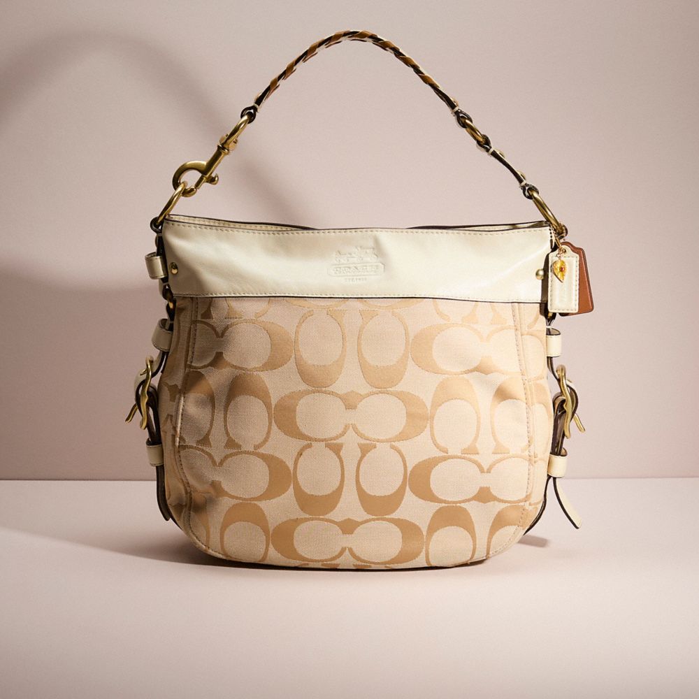 Coach Upcrafted Signature Large Zoe In Signature In Neutral