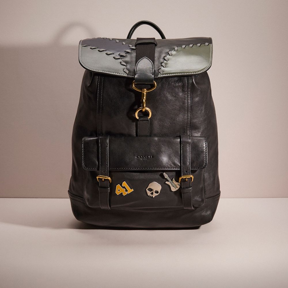 COACH®,UPCRAFTED BLEECKER BACKPACK,Brass/Black,Front View