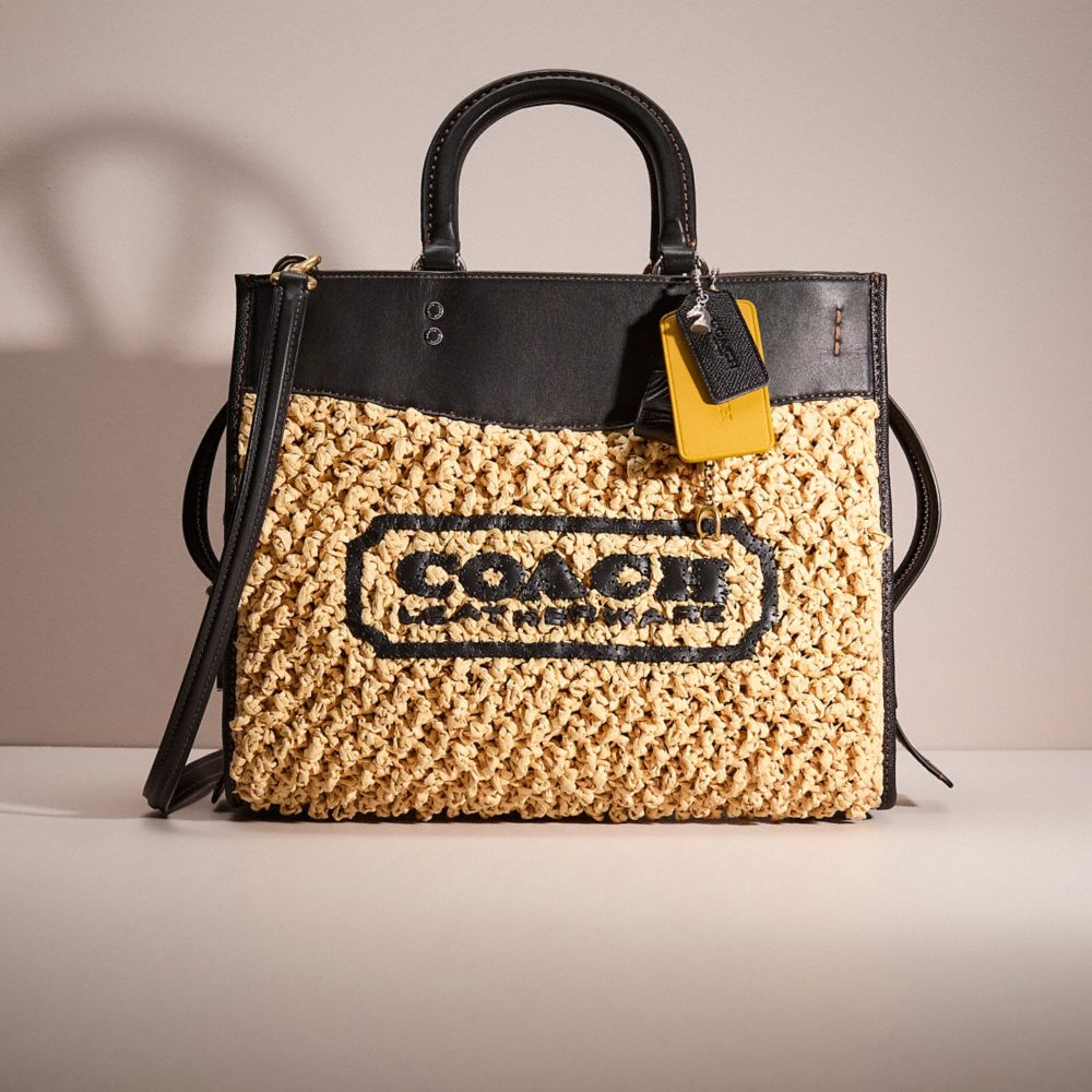 COACH®,UPCRAFTED ROGUE IN SIGNATURE TEXTILE JACQUARD,Hello Summer,Silver/Cocoa Black,Front View