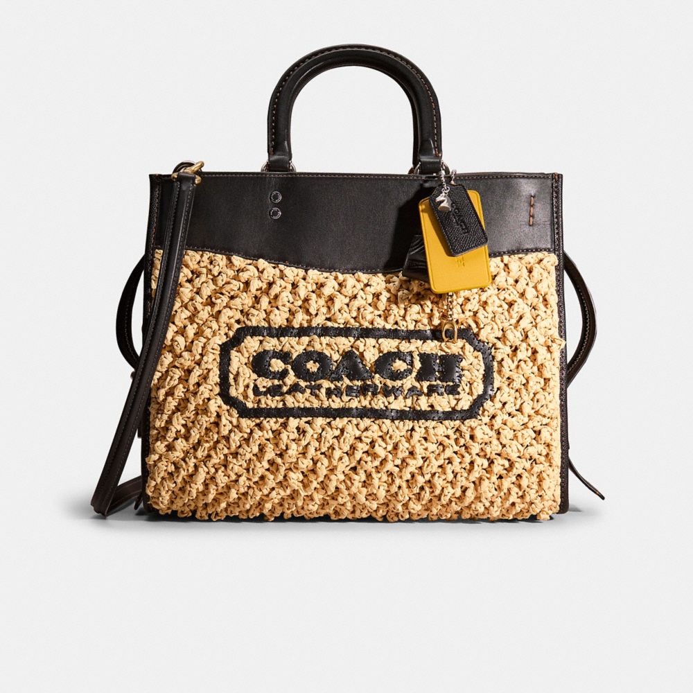 COACH®,UPCRAFTED ROGUE IN SIGNATURE TEXTILE JACQUARD,Hello Summer,Silver/Cocoa Black,Front View