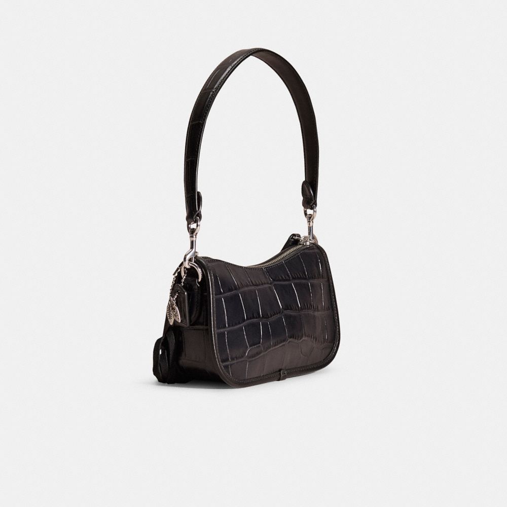 Coach Upcrafted Swinger 20 In Silver/black