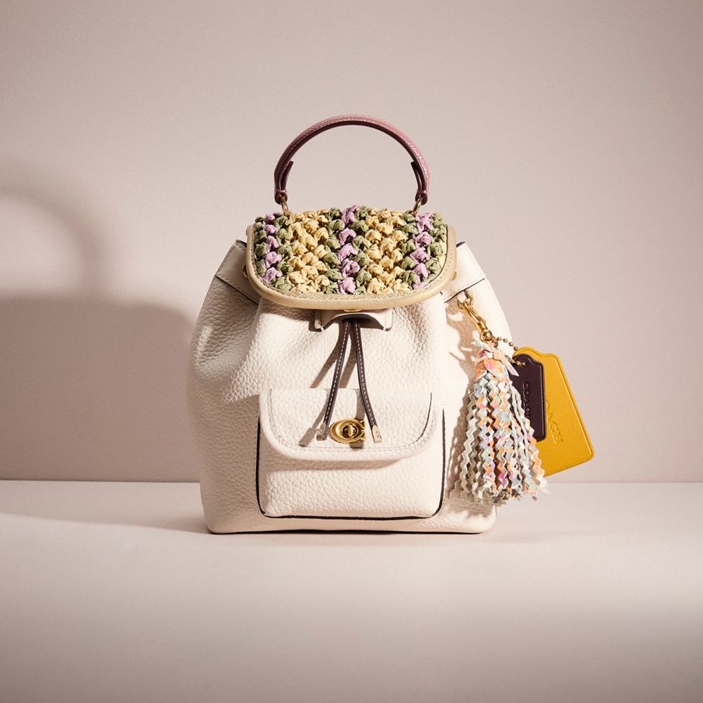 Coach Upcrafted Riya Backpack 21 In Colorblock In White