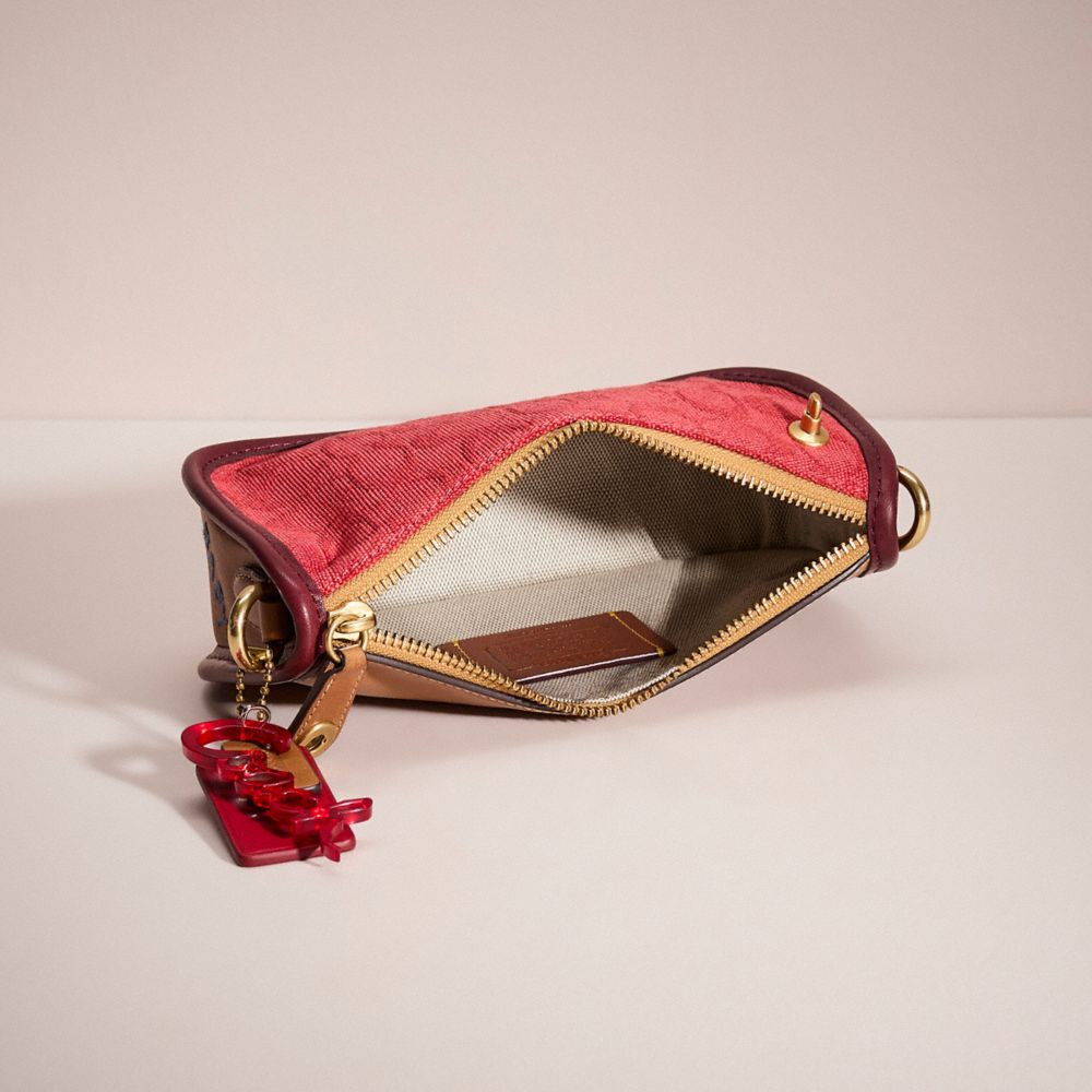 COACH®,Upcrafted Swinger 20 In Original Natural Leather,Leather,Crossbody,Piping,Casual,Multi Color,Inside View,Top View