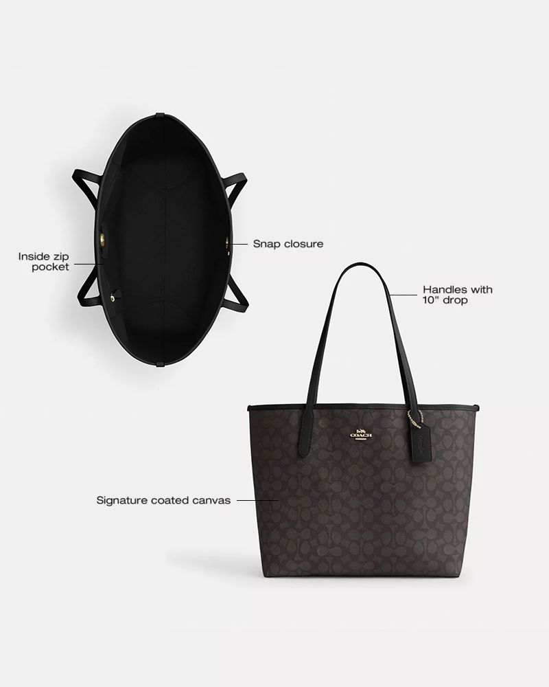 City Tote Bag In Signature Canvas | Bags | Coach | COACH®