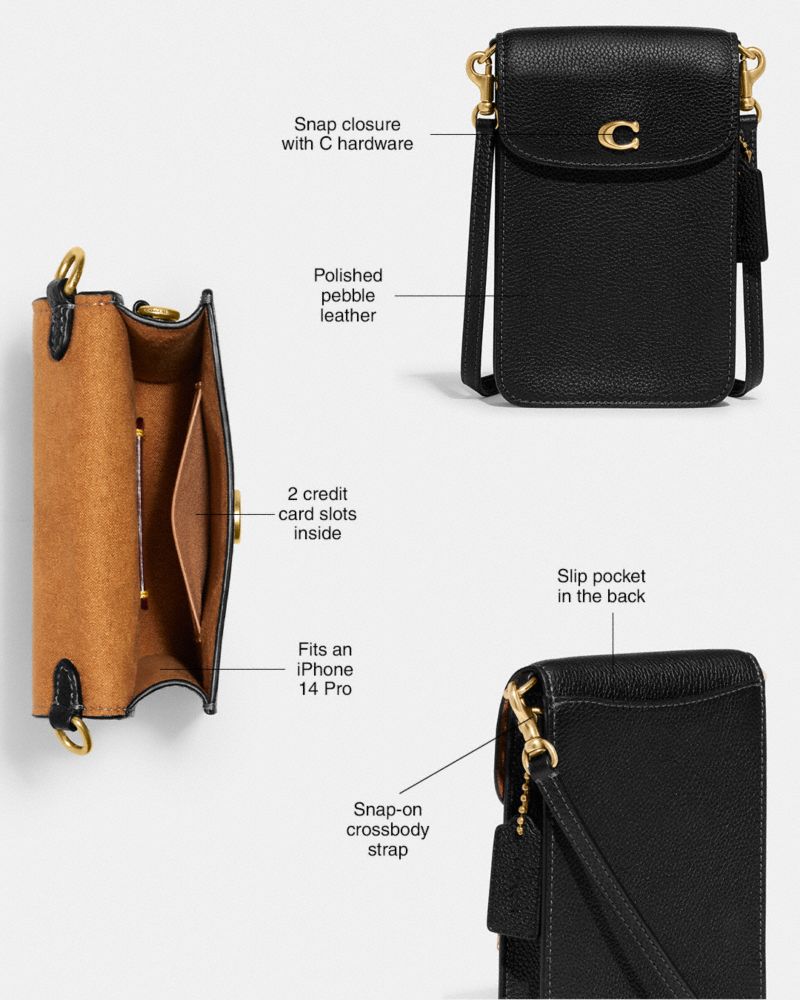 COACH®: Phone Crossbody In Signature Canvas