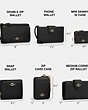 COACH®,SNAP WALLET,Pebbled Leather,Mini,Gold/Black,Collection