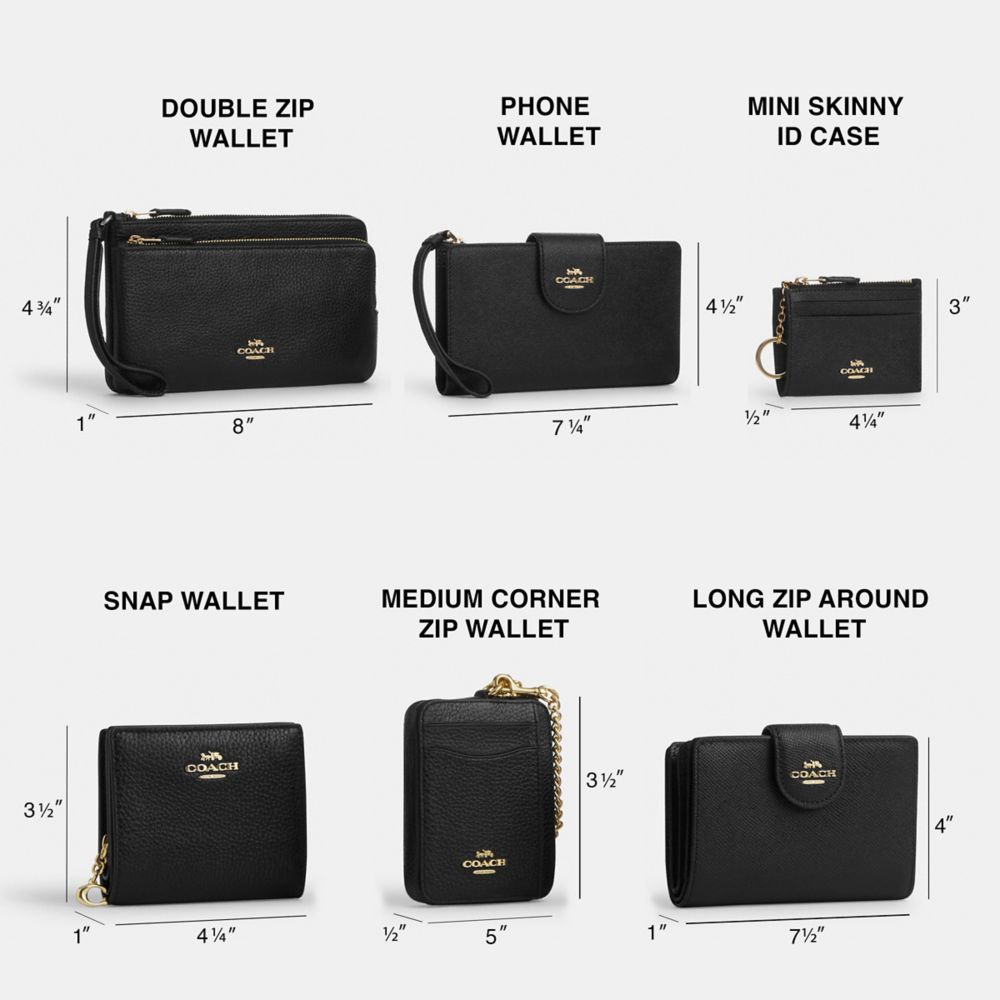 COACH®,Long Zip Around Wallet In Signature Canvas,Leather,Canvas,Continental,Wristlet,PVC,Logo,Gold Metal,Casual,Brown,Collection