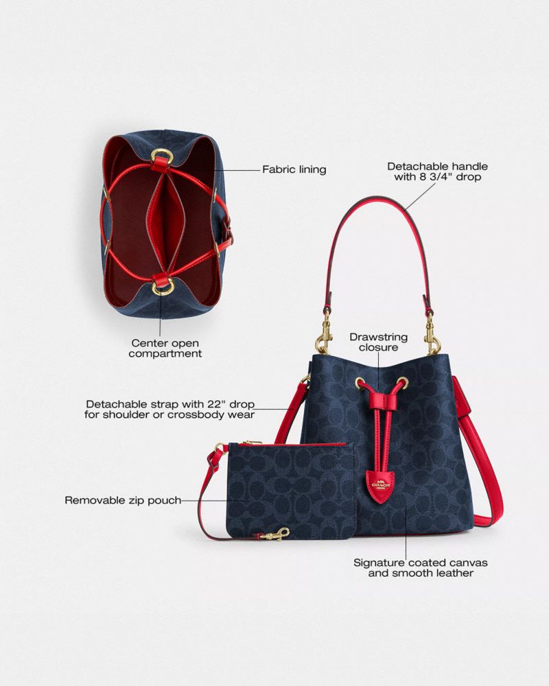 Rowan Bucket Bag In Signature Canvas | COACH®