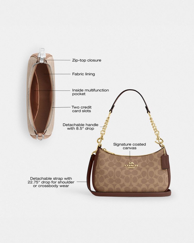 Teri Shoulder Bag In Signature Canvas | Bags | Coach | COACH®