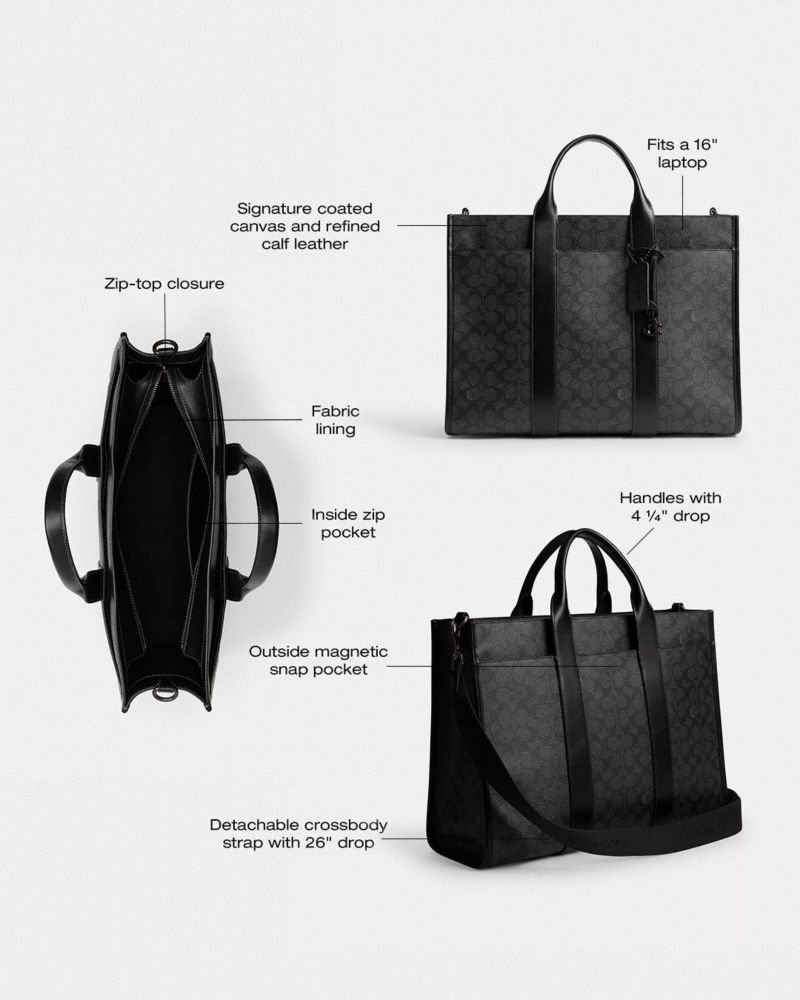 Wesley Tote In Signature Canvas | Bags | Coach | COACH®