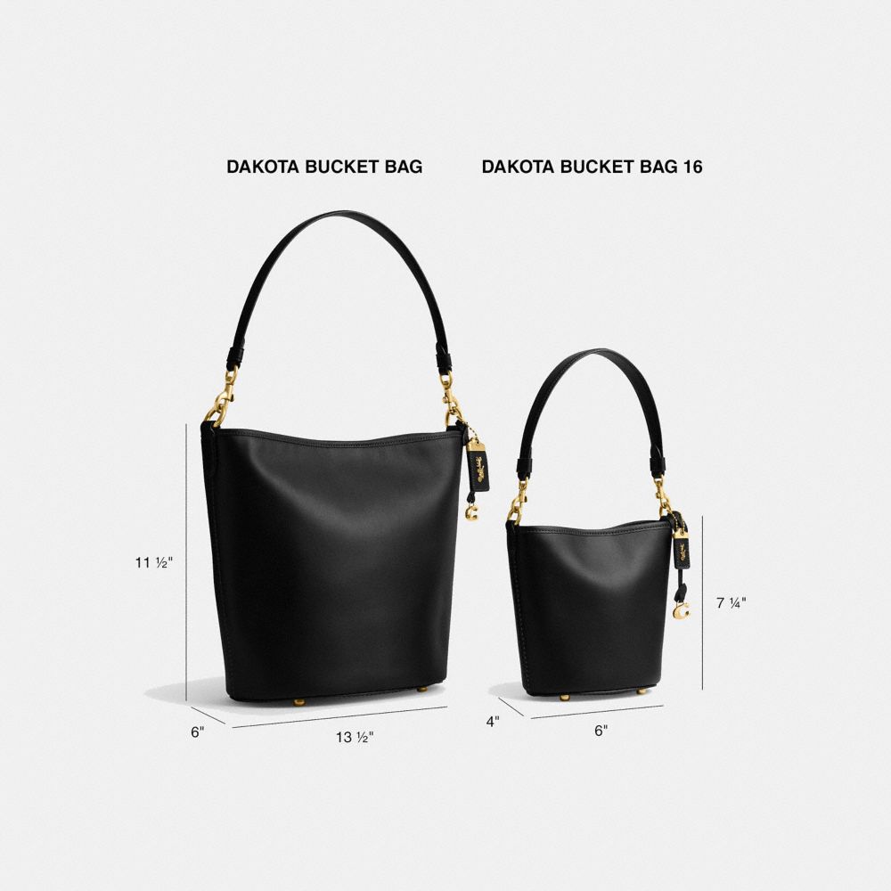 Coach Glovetanned Leather Dakota Bucket Bag 16 - Black