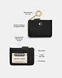 COACH®,MINI SKINNY ID CASE,Crossgrain Leather,Silver/Faded Blue,Collection