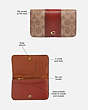 COACH®,SLIM CARD CASE,Refined Calf Leather,Mini,Silver/Denim,Collection