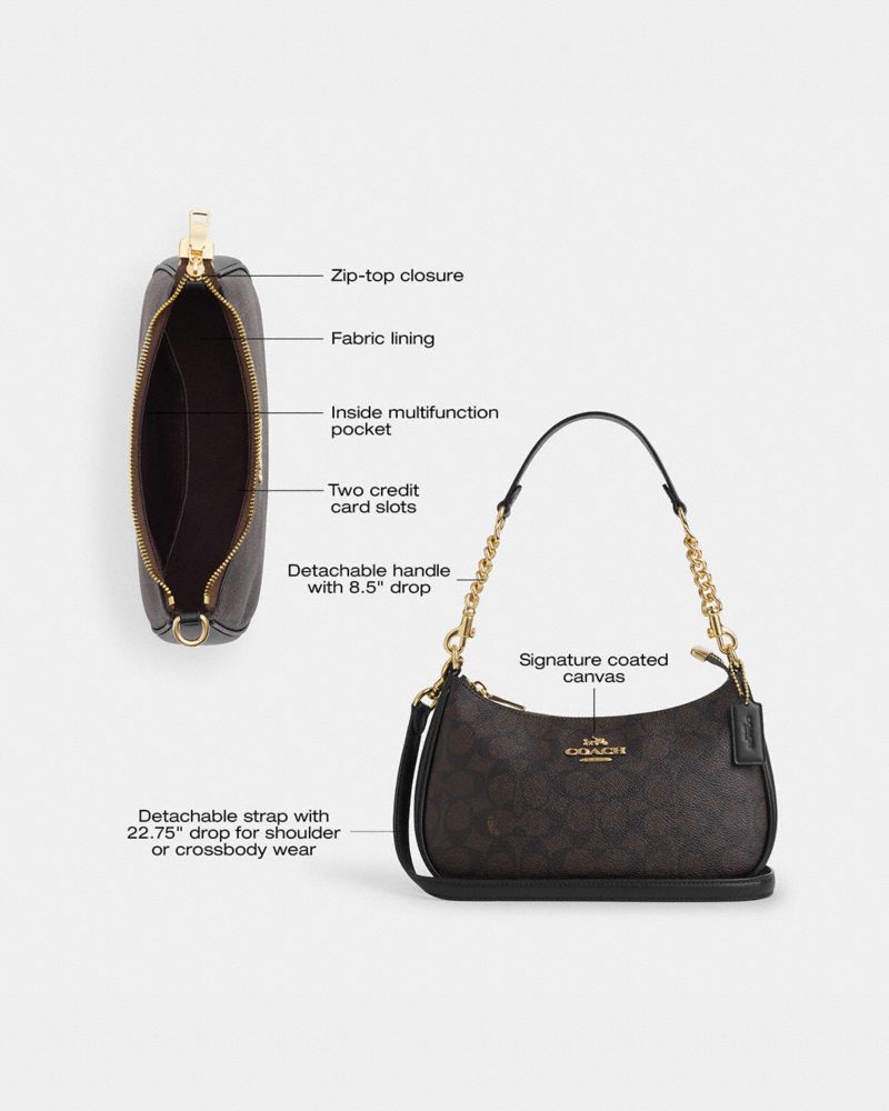 COACH® GB | Teri Shoulder Bag In Signature Canvas