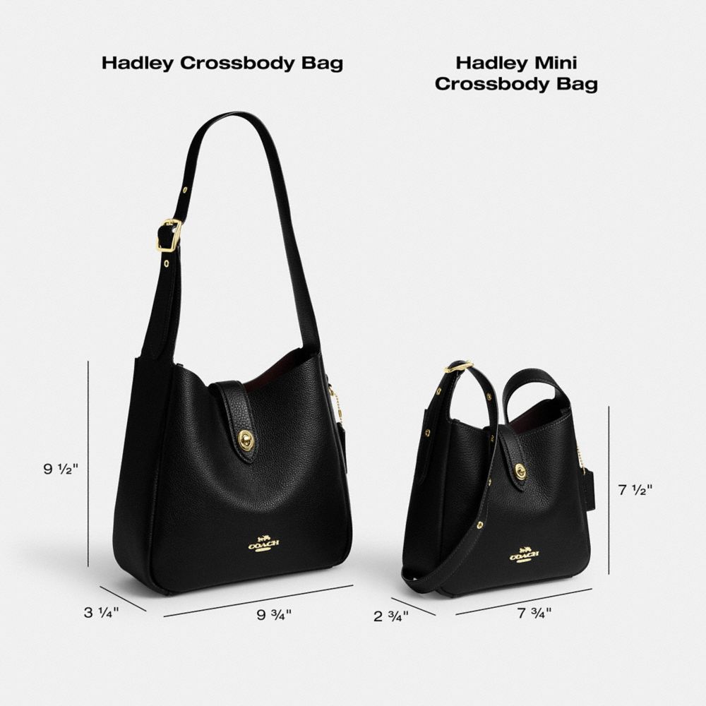 COACH®,Hadley Mini Crossbody Bag,Crossbody,Metal,Logo,Adjustable,Casual,Black,Collection