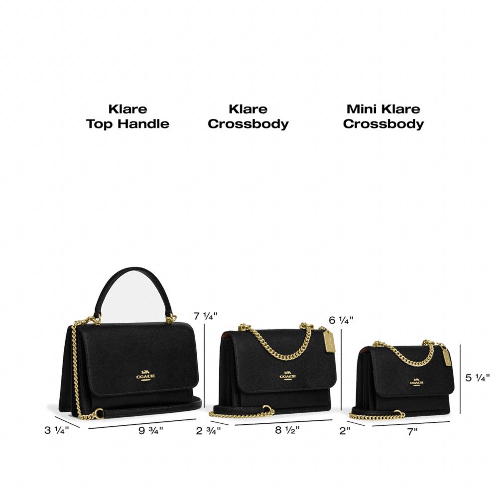 COACH®,Mini Klare Crossbody,Leather,Crossbody,Gusset,Gold Metal,Day Party,White,Collection