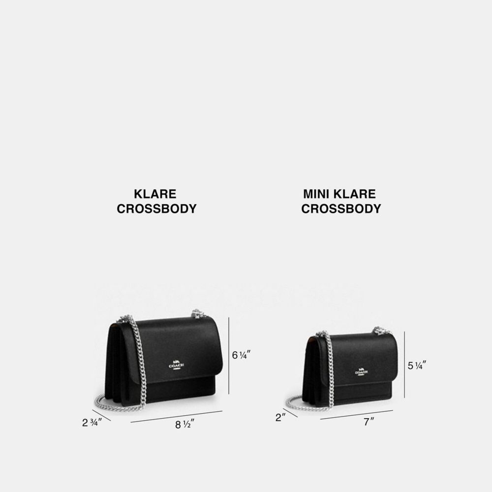 NWT Coach C9949 Mini Klare Crossbody bag in Crossgrain Leather 