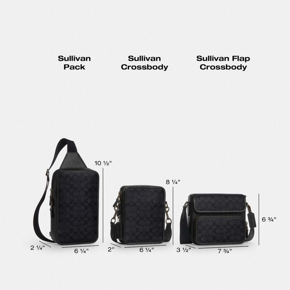 COACH®,Sullivan Crossbody Bag In Signature Canvas,Leather,Canvas,Crossbody,Color Block,Adjustable,Casual,Multi Color,Collection