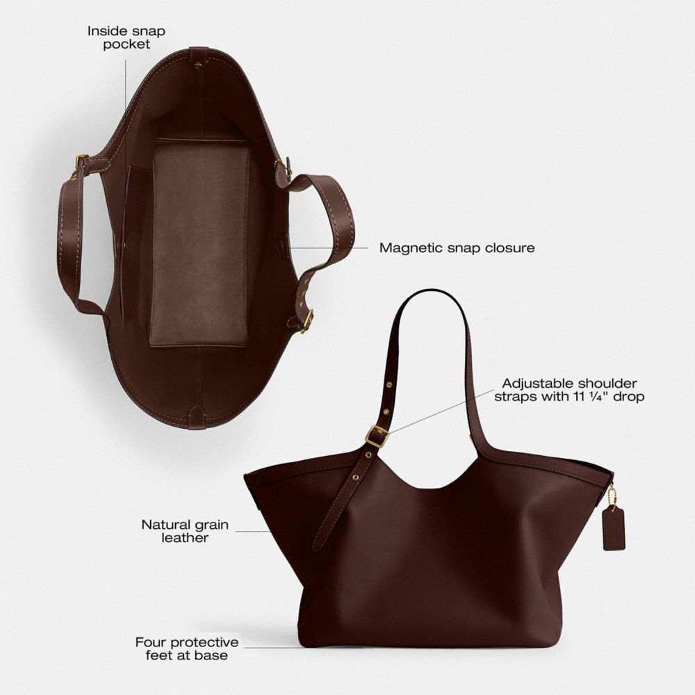 バッグ Coach Gramercy Satchel Leather 2-Way Bag Gramercy satchel leather handbag Coach Black in Leather - 38188236