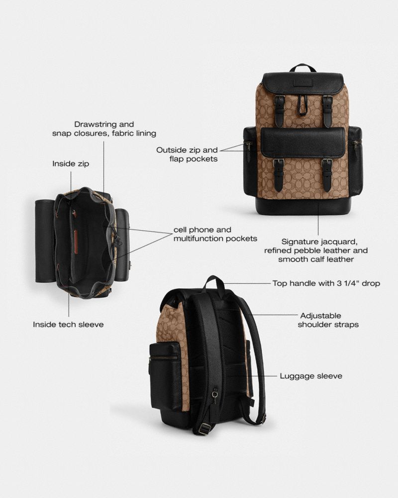 COACH® Outlet | Sprint Backpack In Signature Canvas With Patches