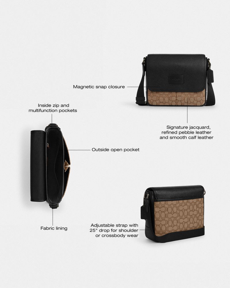 COACH コーチ ショルダーバッグ Sprint Map Bag CE534￼ Sprint Map Bag 25 In Signature Jacquard | Bags | Coach | COACH®