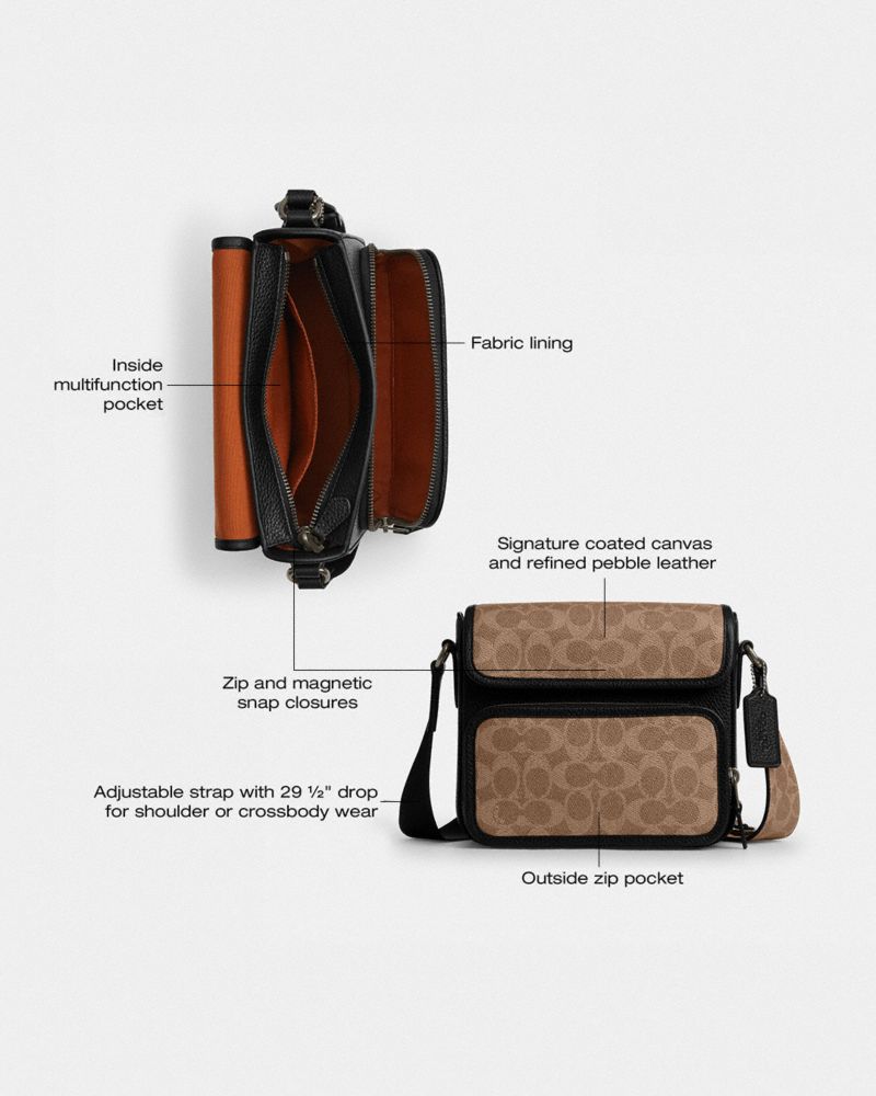 Sullivan Flap Crossbody Bag In Signature Canvas | Bags | Coach