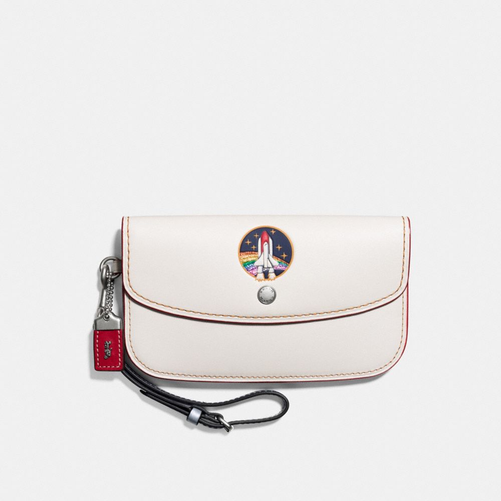 Clutch With Embossed Rocket Shuttle