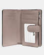 COACH®,MEDIUM CORNER ZIP WALLET,Silver/Grey Birch,Inside View,Top View