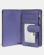 COACH®,MEDIUM CORNER ZIP WALLET,Silver/Light Purple,Inside View,Top View
