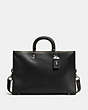 COACH®,ROGUE BRIEF,Leather,Light Antique Nickel/Black,Front View