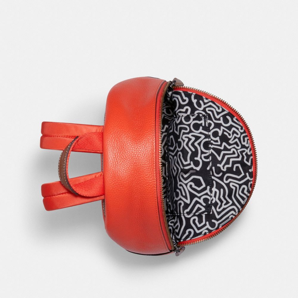 COACH®,Keith Haring Mini Charlie Backpack,,Inside View,Top View