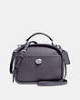 COACH®,LUNCH PAIL,Leather,Small,Gunmetal/Midnight,Front View