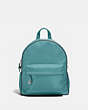 COACH®,CAMPUS BACKPACK,Leather,Medium,Silver/Marine,Front View