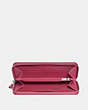 COACH®,ACCORDION ZIP WALLET,pusplitleather,Silver/HOT PINK,Inside View,Top View