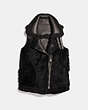 COACH®,REVERSIBLE SHEARLING VEST,Shearling,Black,Angle View
